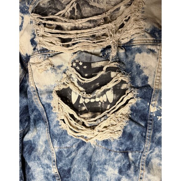 The Heritage by America 1776 Denim Distillery Distressed Jacket Mens M Grunge - Picture 3 of 6